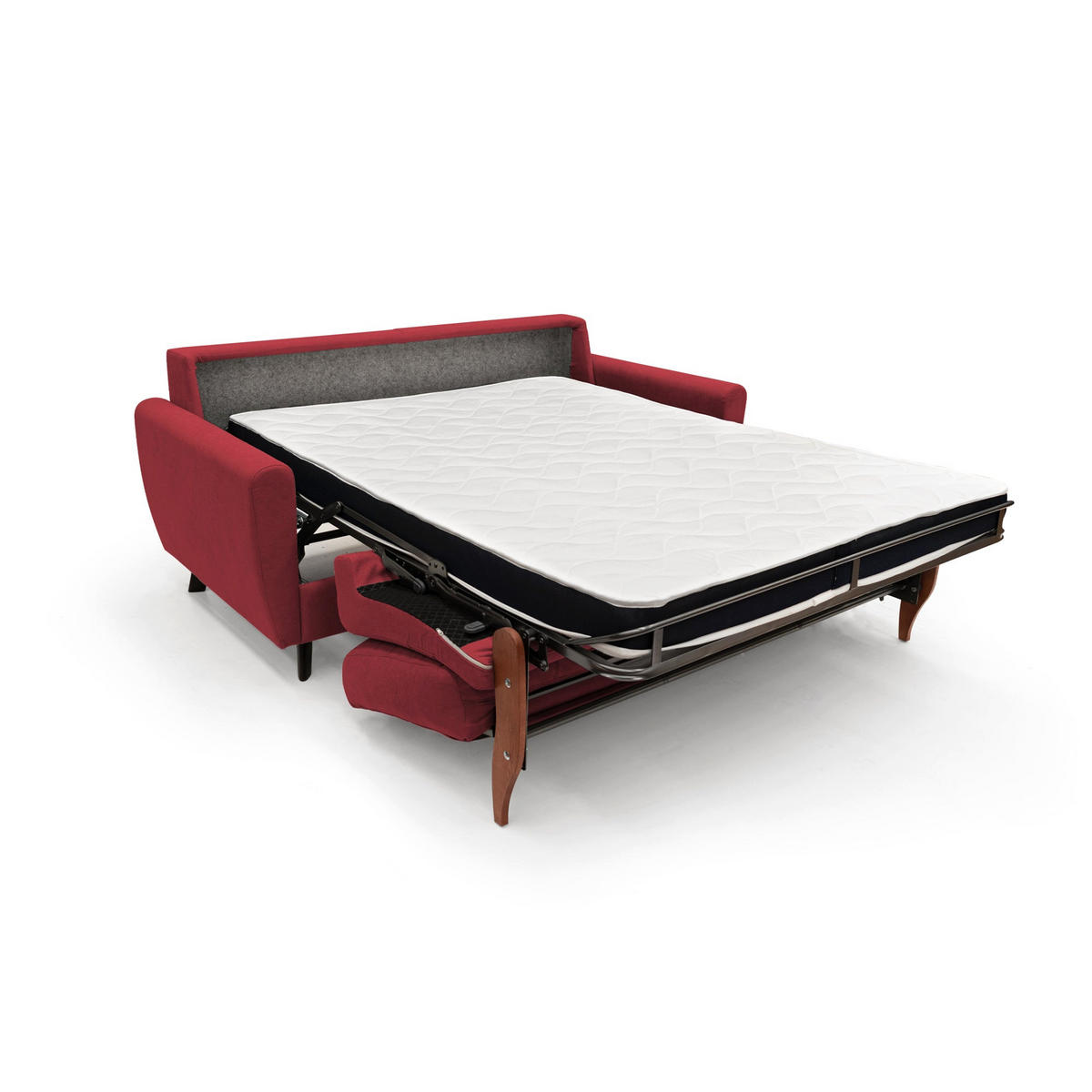 SCHLAFSOFA Callisto - Rot, Textil (208/97/96cm) - Divani.store