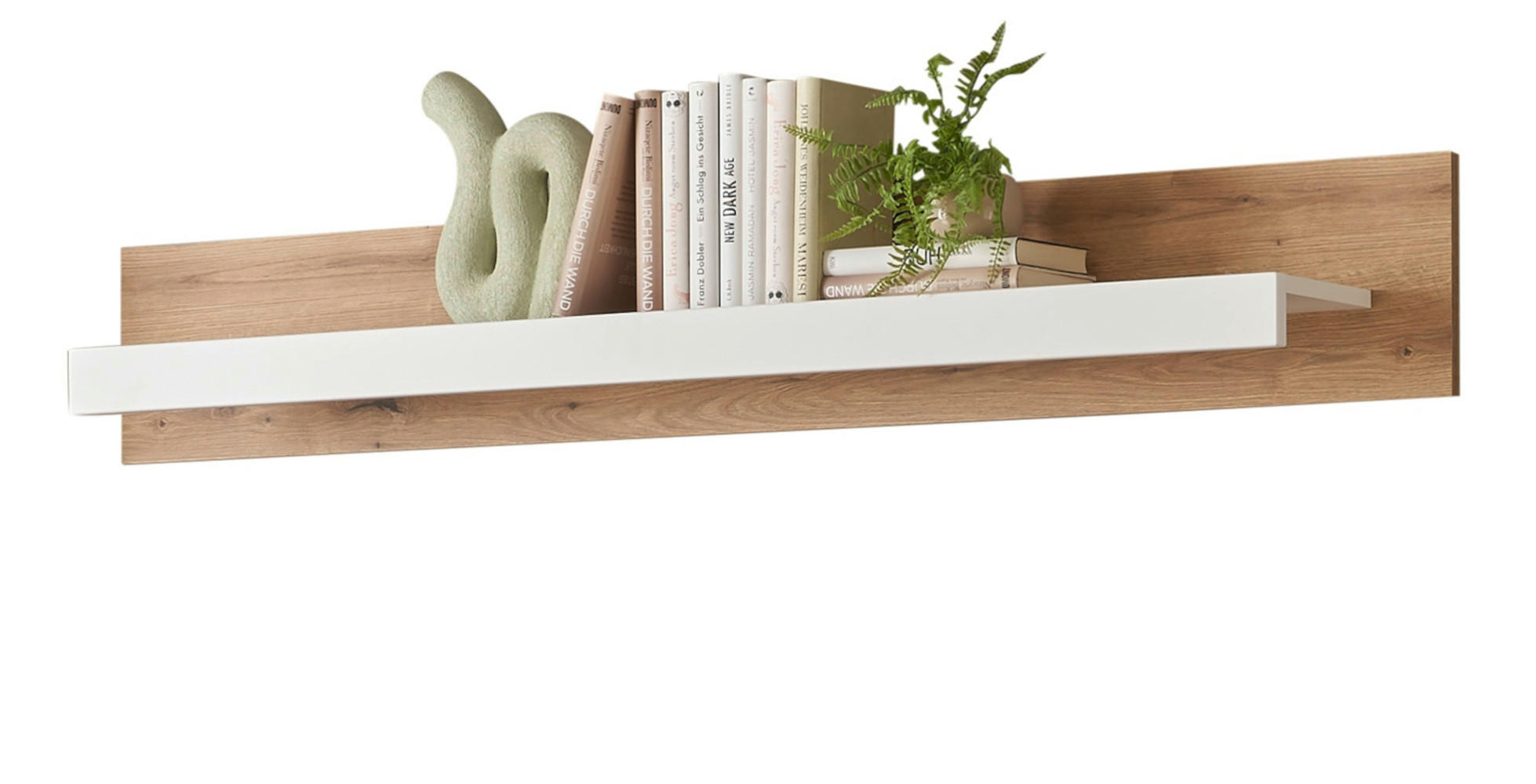 Furn.Design Wandboard Weiß, Eiche 150x22x20 cm