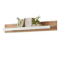 WANDBOARD weiß matt, Evoke Eiche, Wandregal 150 cm - Eichefarben/Weiß, Holzwerkstoff (150/22/20cm) - Furn.Design