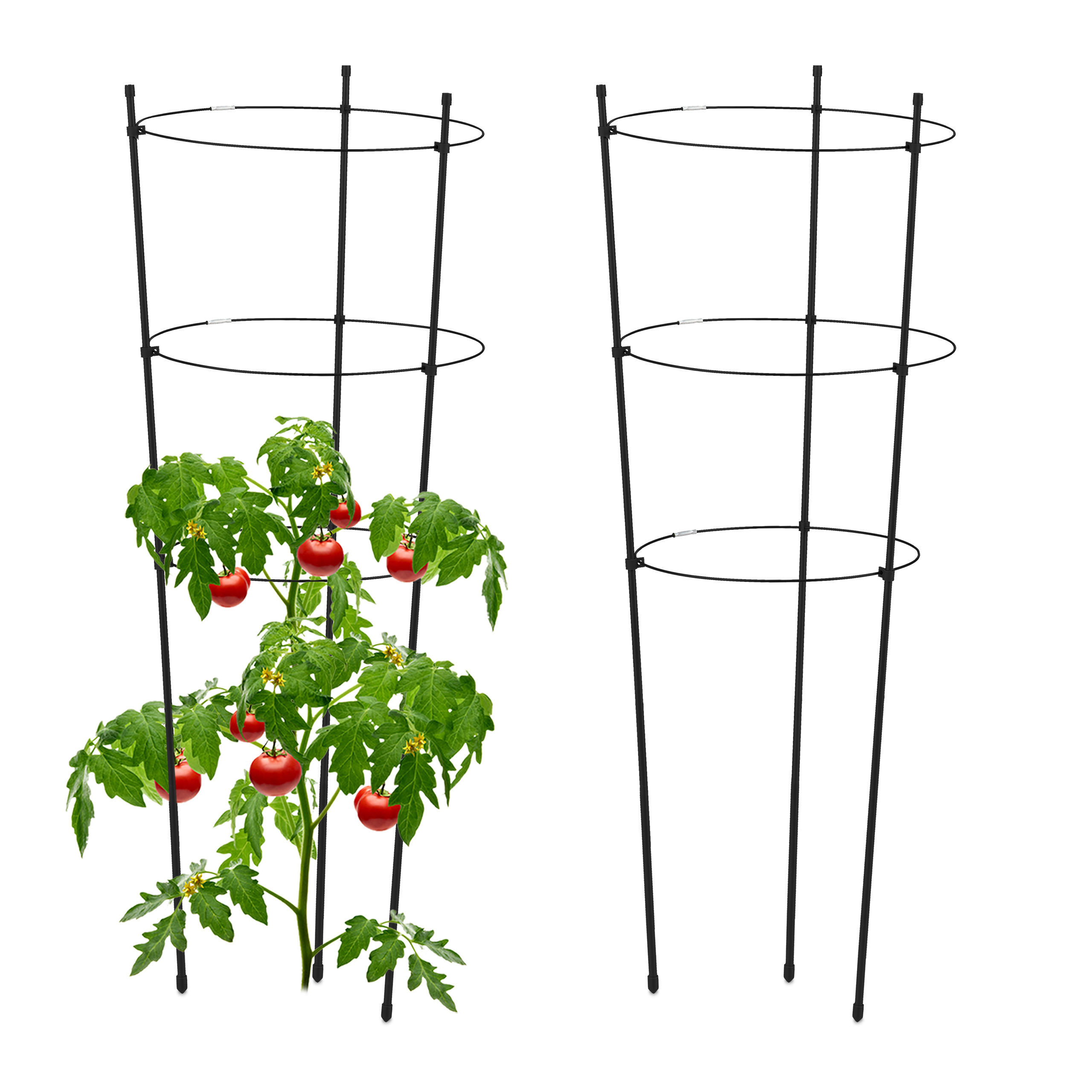 2XRANKHILFE - Schwarz, Kunststoff/Metall (28/76/28cm) - Relaxdays
