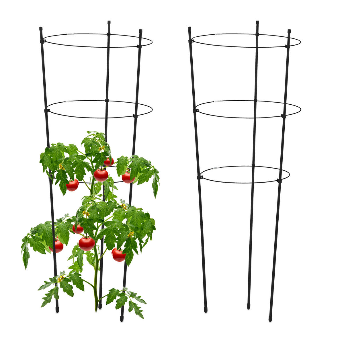 2XRANKHILFE - Schwarz, Kunststoff/Metall (28/76/28cm) - Relaxdays