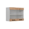 KÜCHENGLASSCHRANK R-Line Goldkraft Eiche 80 cm - Honigeiche/Eiche Wotan, Holzwerkstoff (80/60/31cm) - Vicco