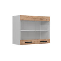 KÜCHENGLASSCHRANK R-Line Goldkraft Eiche 80 cm - Honigeiche/Eiche Wotan, Holzwerkstoff (80/60/31cm) - Vicco