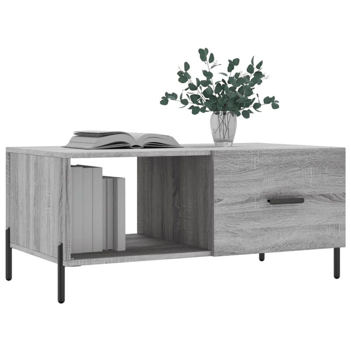 COUCHTISCH Grau Sonoma 90x50x40 cm Holzwerkstoff - Grau, Holzwerkstoff (50/90/40cm) - furnicato