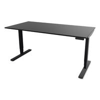 SCHREIBTISCH Elektrisch höhenverstellbarer Schreibtisch Y-Line Schwarz Schwarz 180/80/62-127cm - Schwarz, Holzwerkstoff/Metall (80/180/127cm) - ASSMANN