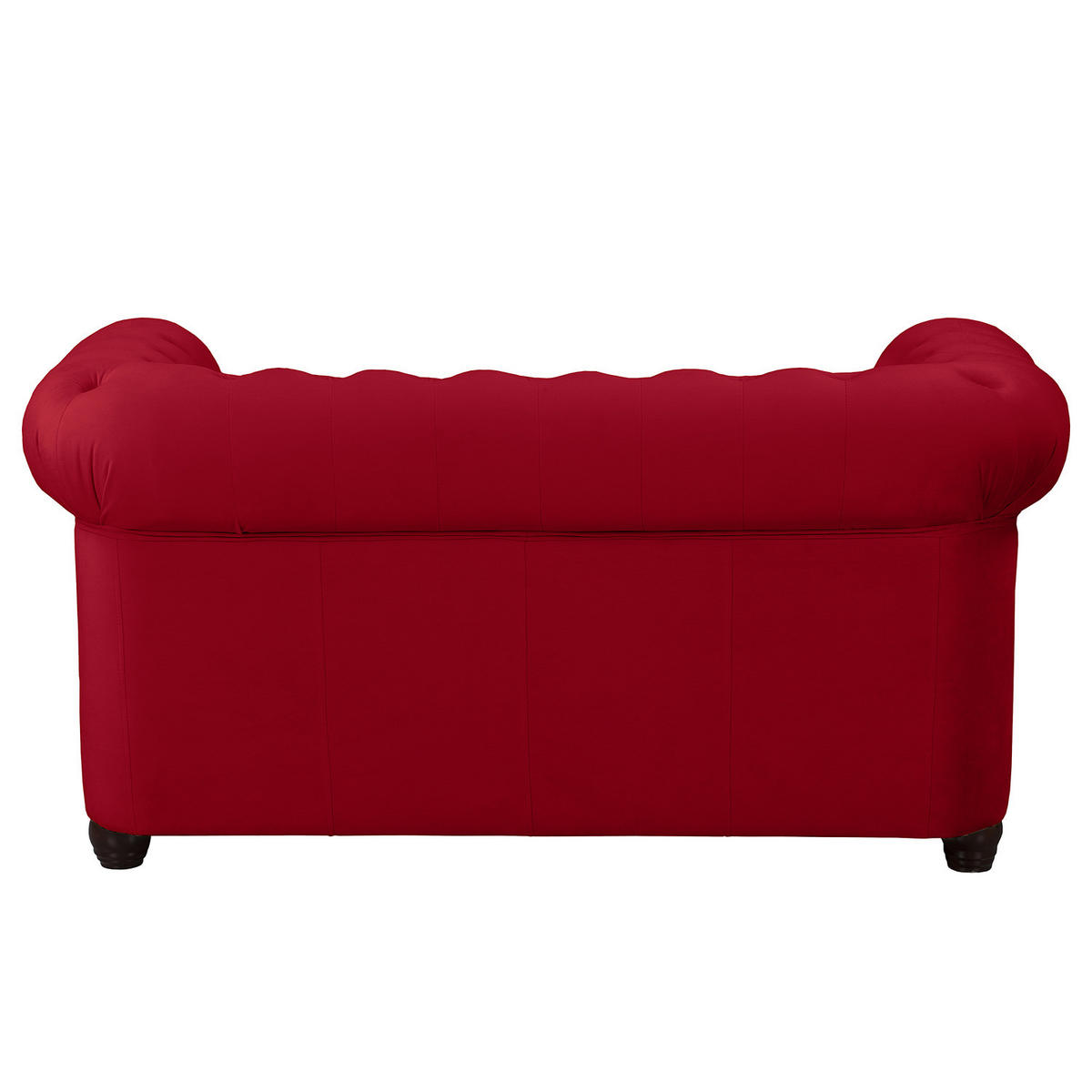 2-SITZER SOFA - Buchefarben/Rot, Buchenholz/Textil (148/72/86cm) - home24