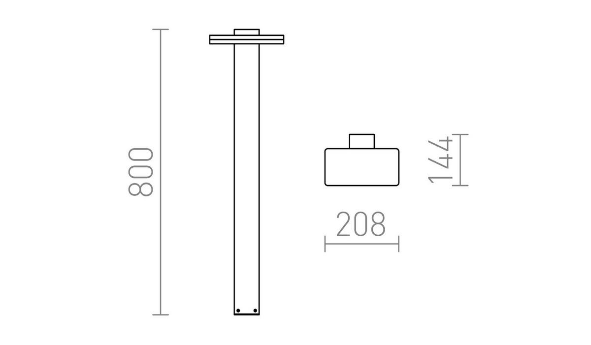 AUSSENLEUCHTE RINA Anthrazitgrau 12 W IP44 - Grau, Metall (144/21/80cm) - Rendl