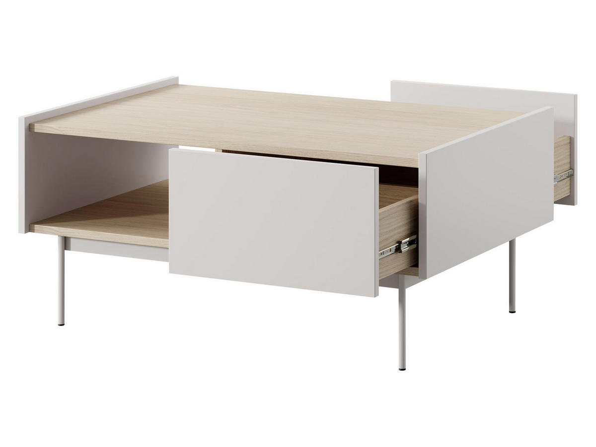COUCHTISCH Color L97 - Creme, Holzwerkstoff/Metall (65/97/45cm) - MIRJAN24