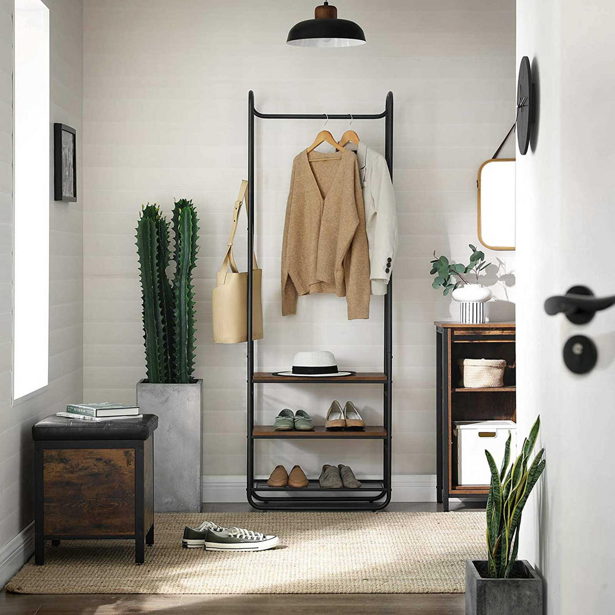 GARDEROBE - Braun, Metall (30/8/92cm) - Hansiro