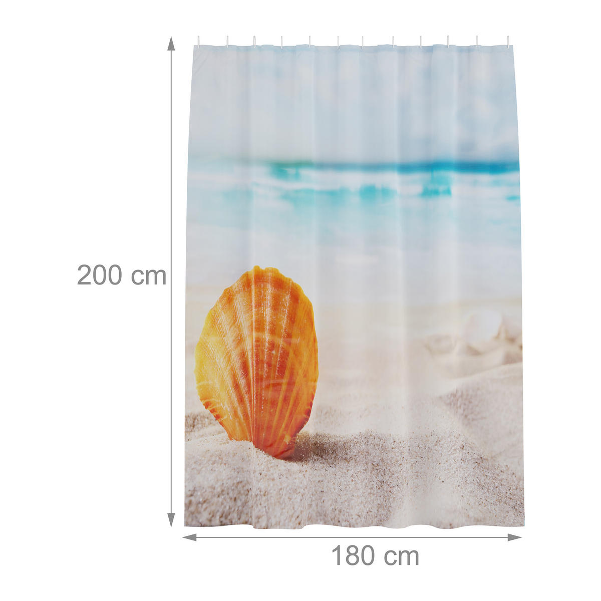 DUSCHVORHANG - Multicolor, Textil (180/0.1cm) - Relaxdays