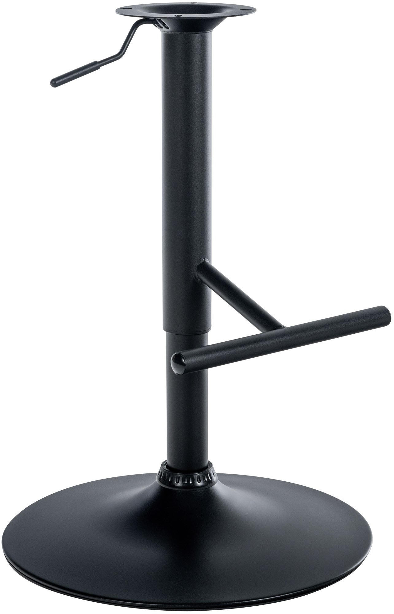 ERSATZ T-Gestell Barhocker 56-77 cm schwarz - Schwarz, Metall (45/56/45cm) - furnicato