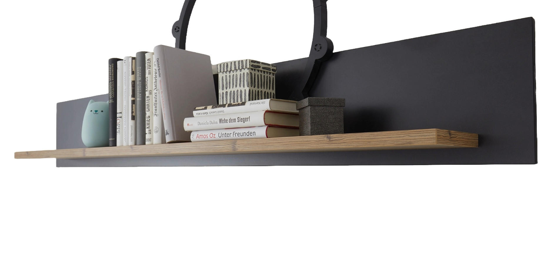 WANDBOARD Kastanie grau Fresco, Wandregal, 153 x 23 cm - Kastanienfarben/Grau, Holzwerkstoff (153/23/20cm) - Furn.Design
