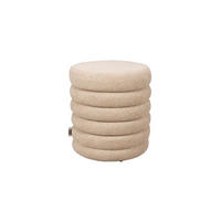 SITZHOCKER Fern Beige - Beige, Kunststoff (37/43/37cm) - Dutchbone