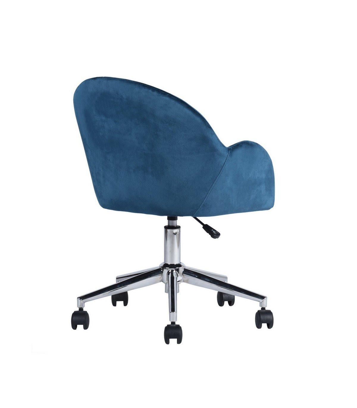 BÜROSTUHL mit Rollen und Armlehnen - CHIOZZA - Blau, Textil (57/77/62cm) - Calicosy