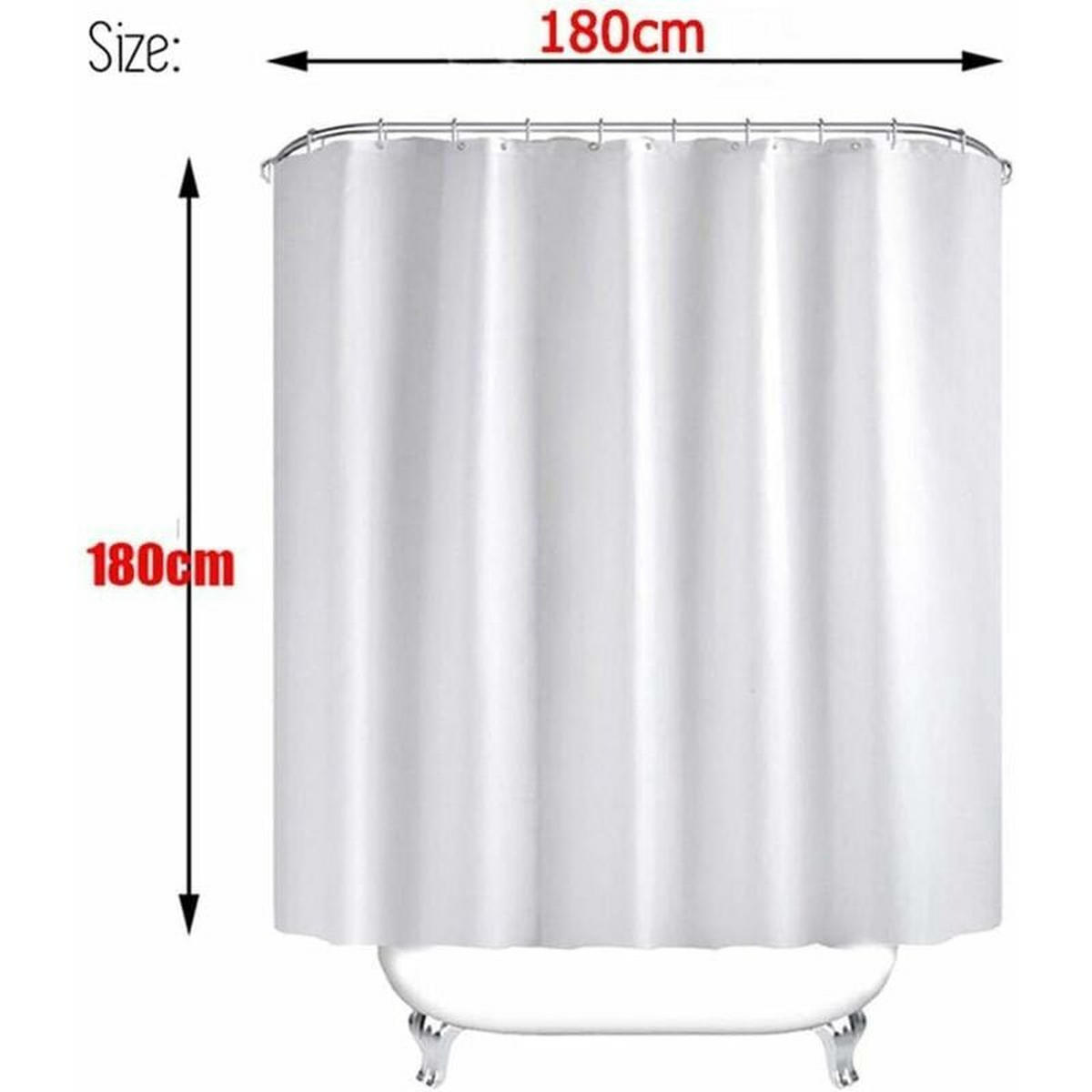 DUSCHVORHANG Polyester schimmelresistent originell maschinenwaschbar für Badezimmer mit Haken - Multicolor, Kunststoff (180/180cm) - MCBOSON