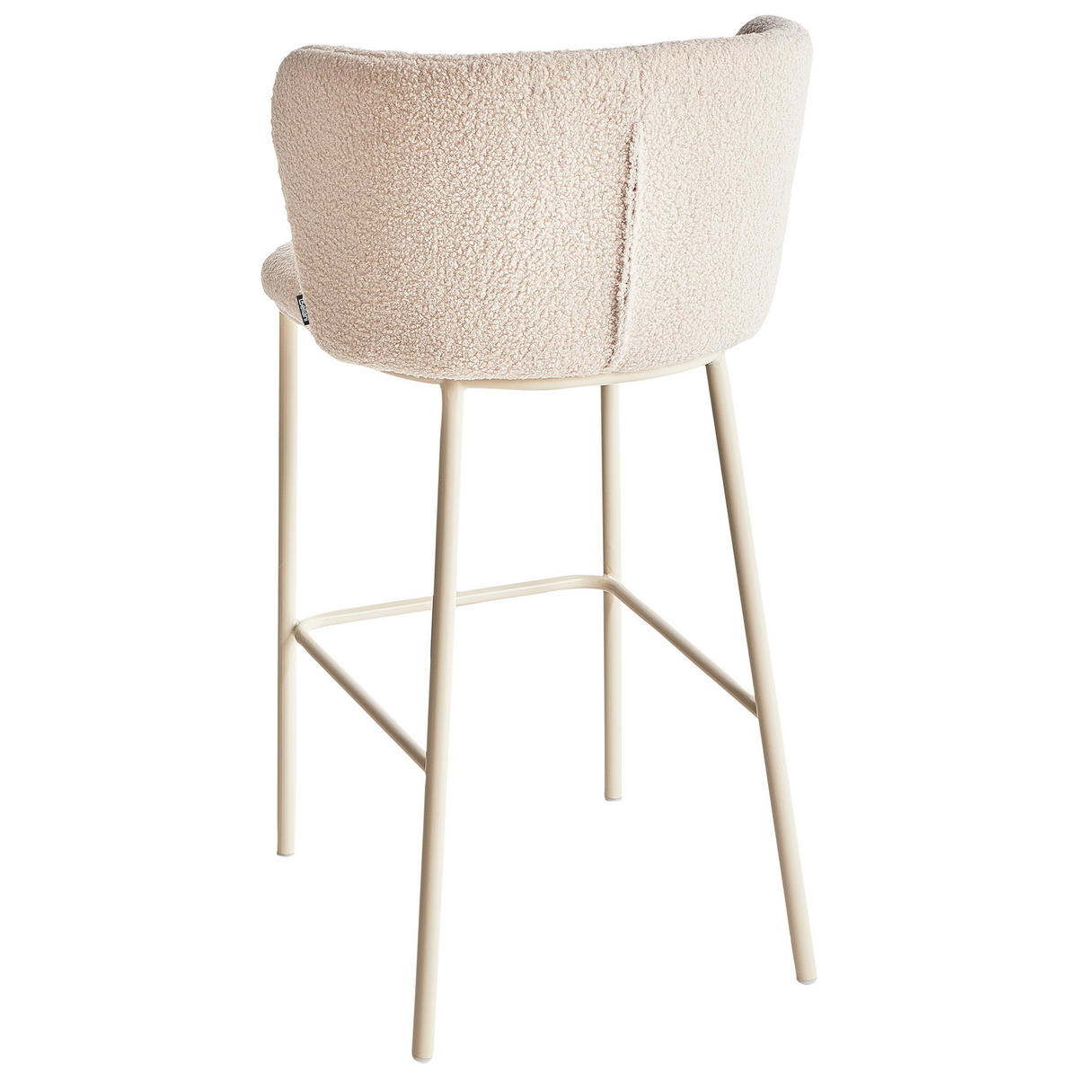 BARSTÜHLEN 2er-Set Beige Mina II - Beige, Textil (52/98/46cm) - Beliani