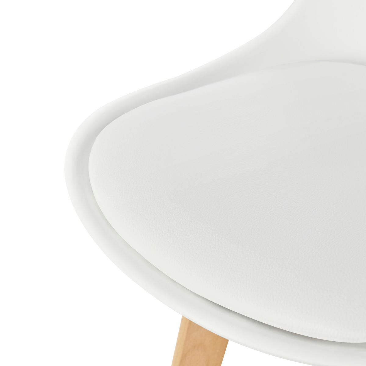 KINDERSTUHL Elvdal - Naturfarben/Weiß, Holz/Kunststoff (38/56/33cm) - [en.casa]