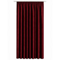 VORHANG Kräuselband Samt 140/245 cm Bordeaux - Bordeaux, Textil (140/245/245cm) - TiborTex