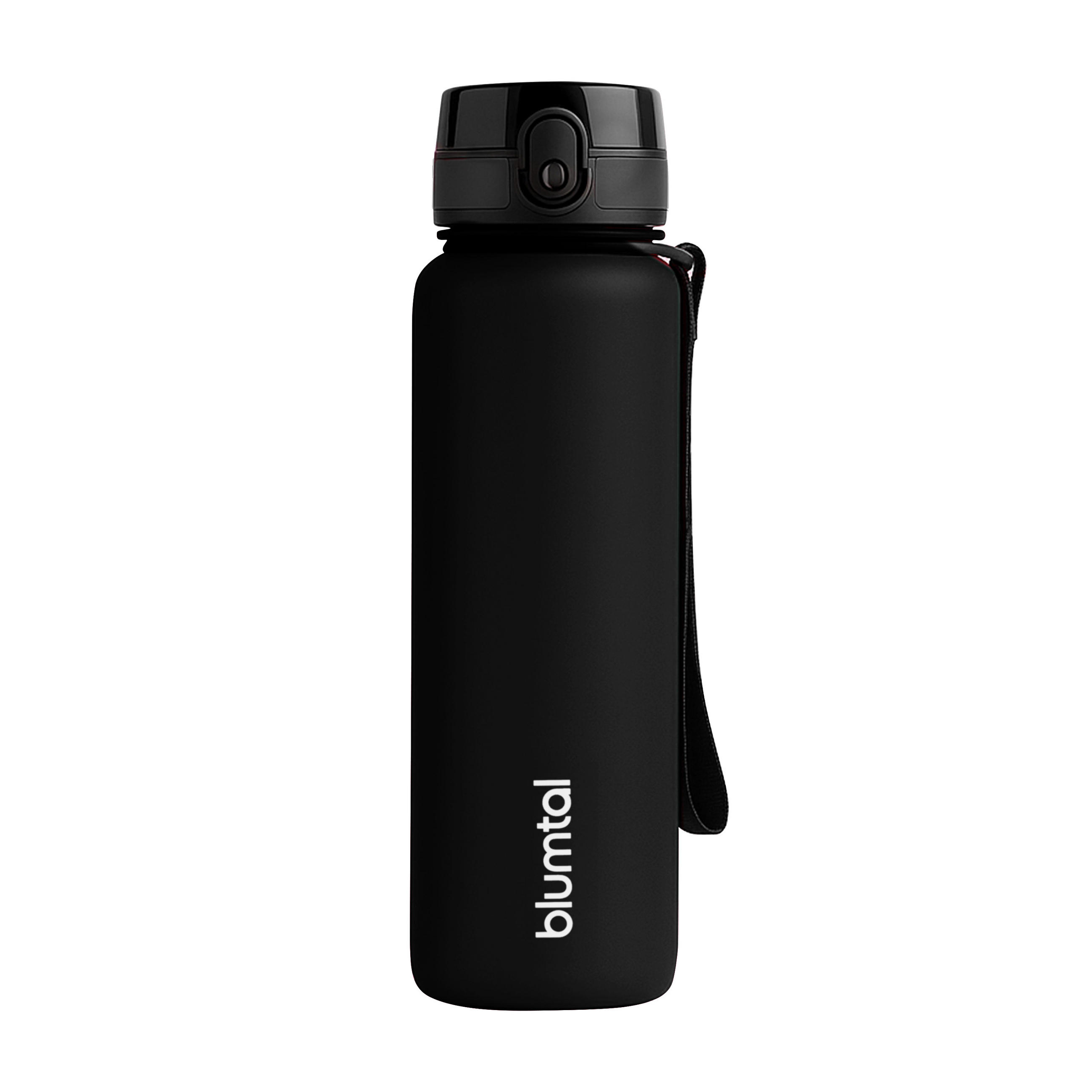 TRINKFLASCHE 0,5L - auslaufsichere - 1-Klick-Verschluss - BPA - freie - Schwarz - Schwarz, Kunststoff (0.5L) - Blumtal