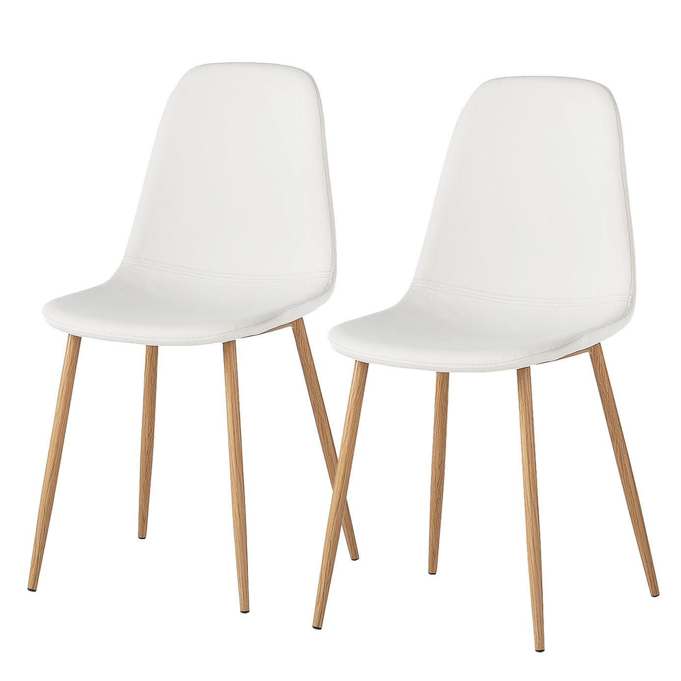 POLSTERSTUHL - Weiß, Kunststoff/Metall (44/87/52cm) - home24