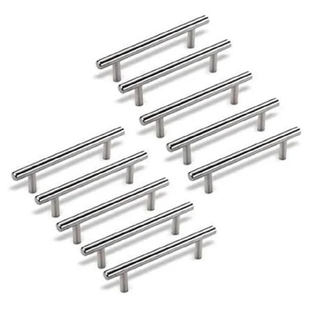 MÖBELGRIFF 10er-Set 96 mm Edelstahl - Silberfarben, Metall (1.2/3.2/15cm)