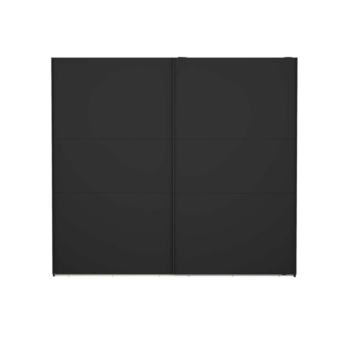SCHIEBETÜRENSCHRANK, Como, Schwarz, Holzwerkstoff, 244 x 67 x 221 cm - Schwarz, Holzwerkstoff (244/221/67cm) - ebuy24