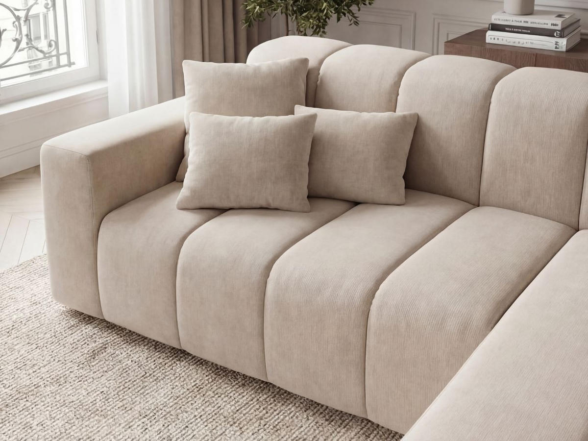ECKSOFA Nork Beige Rechts - Beige, Holz/Textil (265/180cm) - Graingold