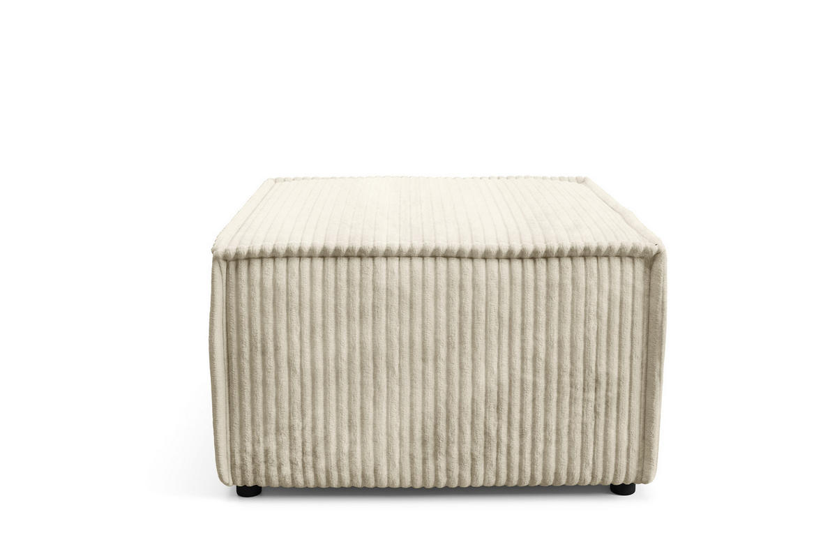 POLSTERHOCKER TESSO Modern Sitzhocker, Fußhocker Creme - Creme, Holzwerkstoff/Kunststoff (76/41/76cm) - MASSENO