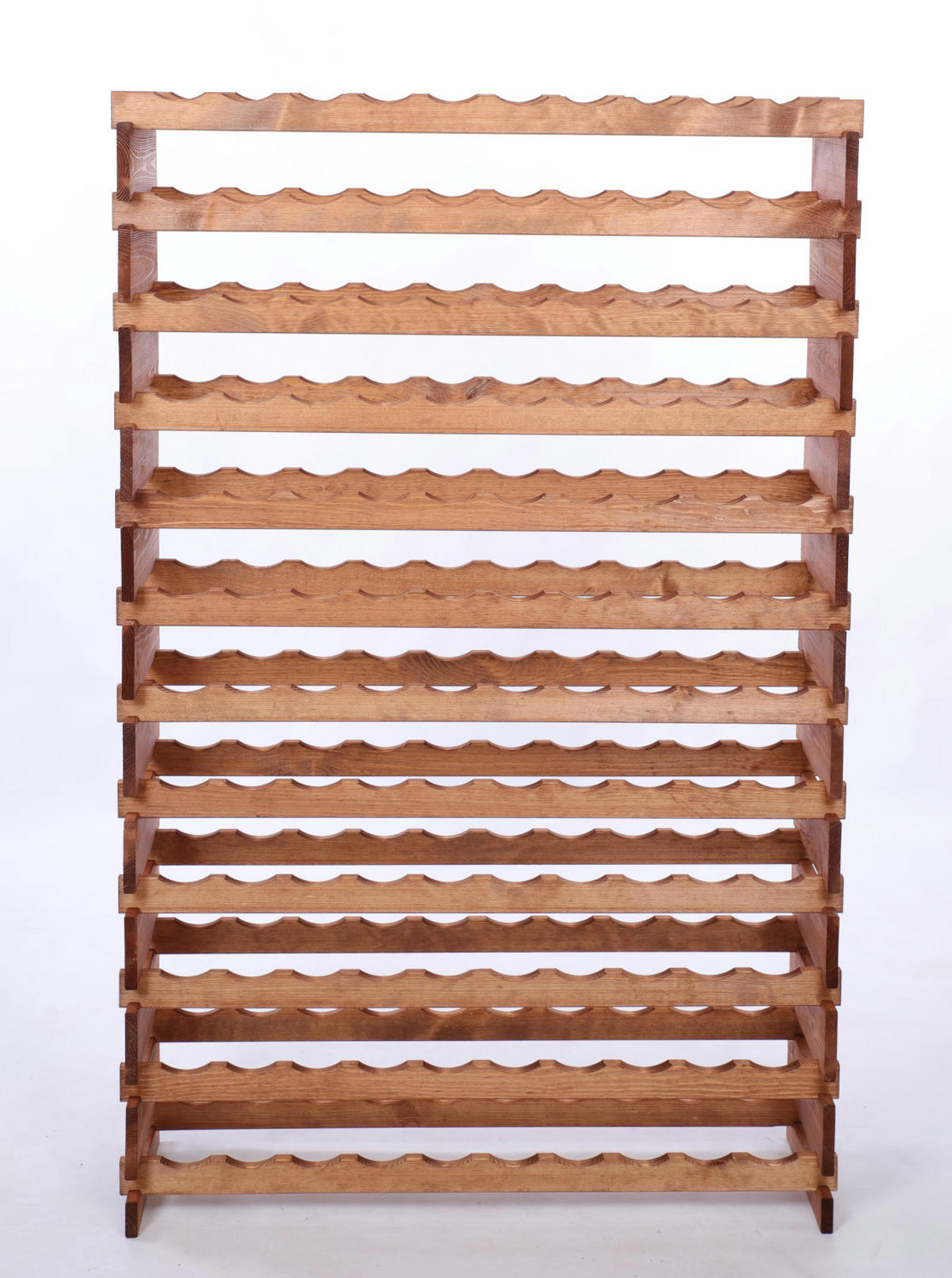 WEINREGAL VINOTECA FLEX PRO HxBxT 163x103x28cm 120 Flaschen auf 12 Ebenen Braun geölt - Braun, Holz (103/163/28cm) - PROREGAL