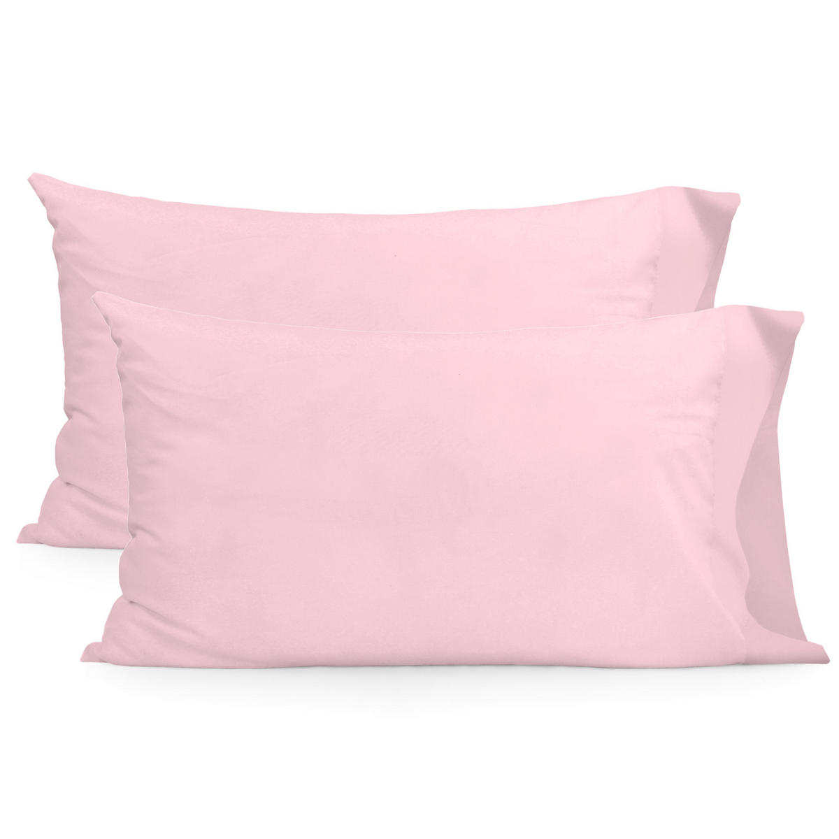 KISSENBEZUG basic 50x75 cm (x2) hellrosa - Rosa, Textil (50/75cm) - Happy Friday