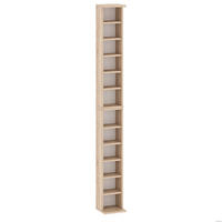 CD/DVD REGAL Spanplatten Weiß 183,6 cm - Sonoma Eiche, Holzwerkstoff (21/184/20cm) - Target Home