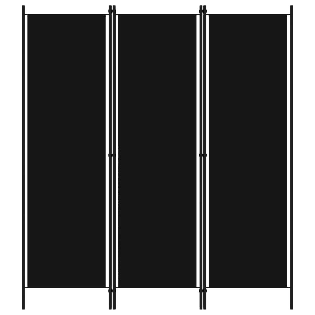 vidaXL Raumeteiler Schwarz 180x0.1x150 cm