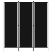 RAUMETEILER 3-teilig Schwarz 150/180 Cm - Schwarz, Textil (180/0.1/150cm) - vidaXL