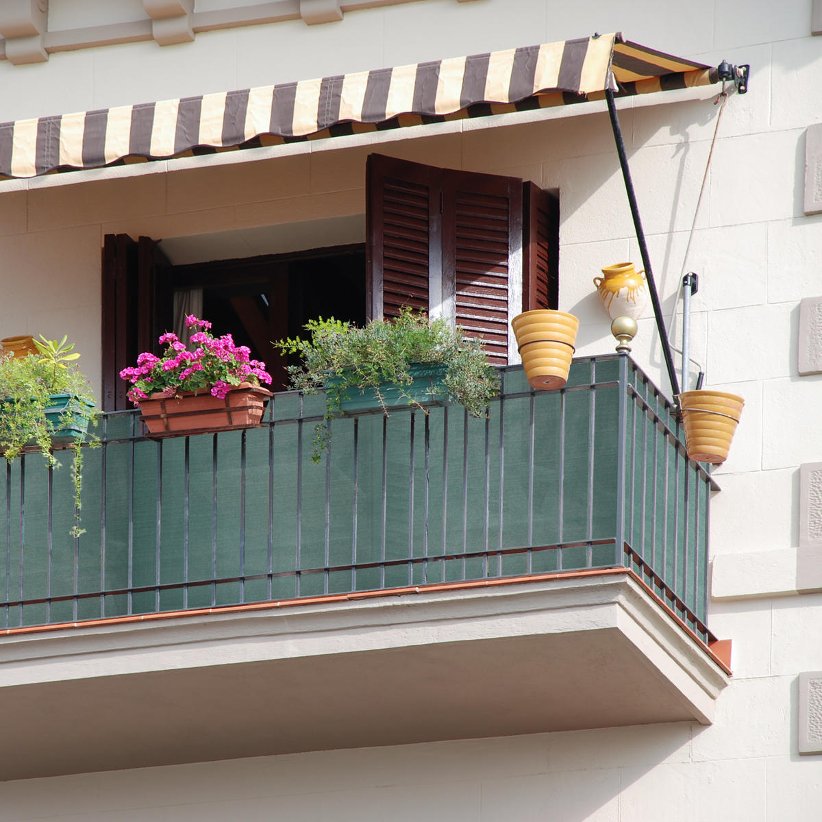 ZAUNBLENDE - Dunkelgrün, Kunststoff (1000/100cm) - Relaxdays