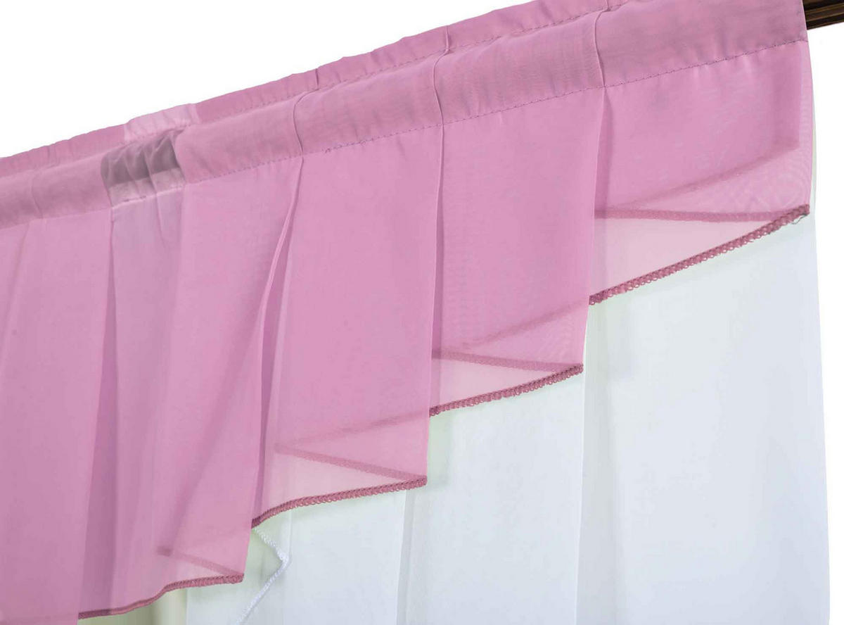 SCHEIBENGARDINE MEIßEN 100x100 cm Rosa - Rosa, Textil (100/100cm) - Gardinenbox