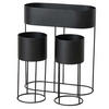 BLUMENSTÄNDER Metall AURELA 3er-Set - Schwarz, Metall (65/29/76cm)