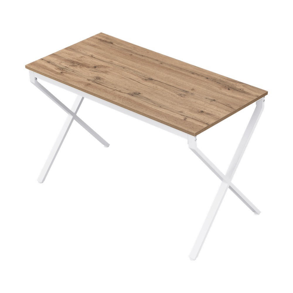 ESSTISCH SAMUEL, Eiche, 120/60/76 cm - Eichefarben/Weiß, Holzwerkstoff/Metall (60/120/76cm) - B&D Home