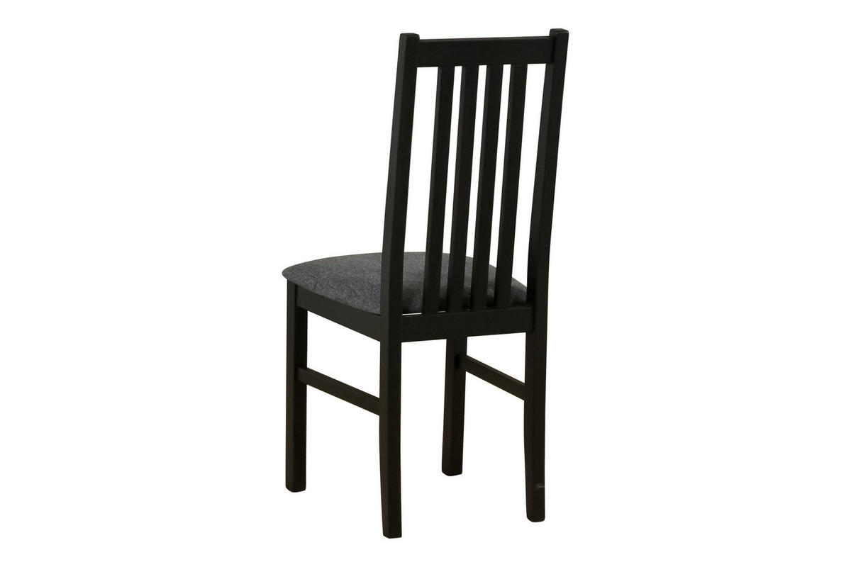 STUHL 2er ONTIKA 1, schwarz - Schwarz/Grau, Holz (43/94/40cm) - Leaf Design
