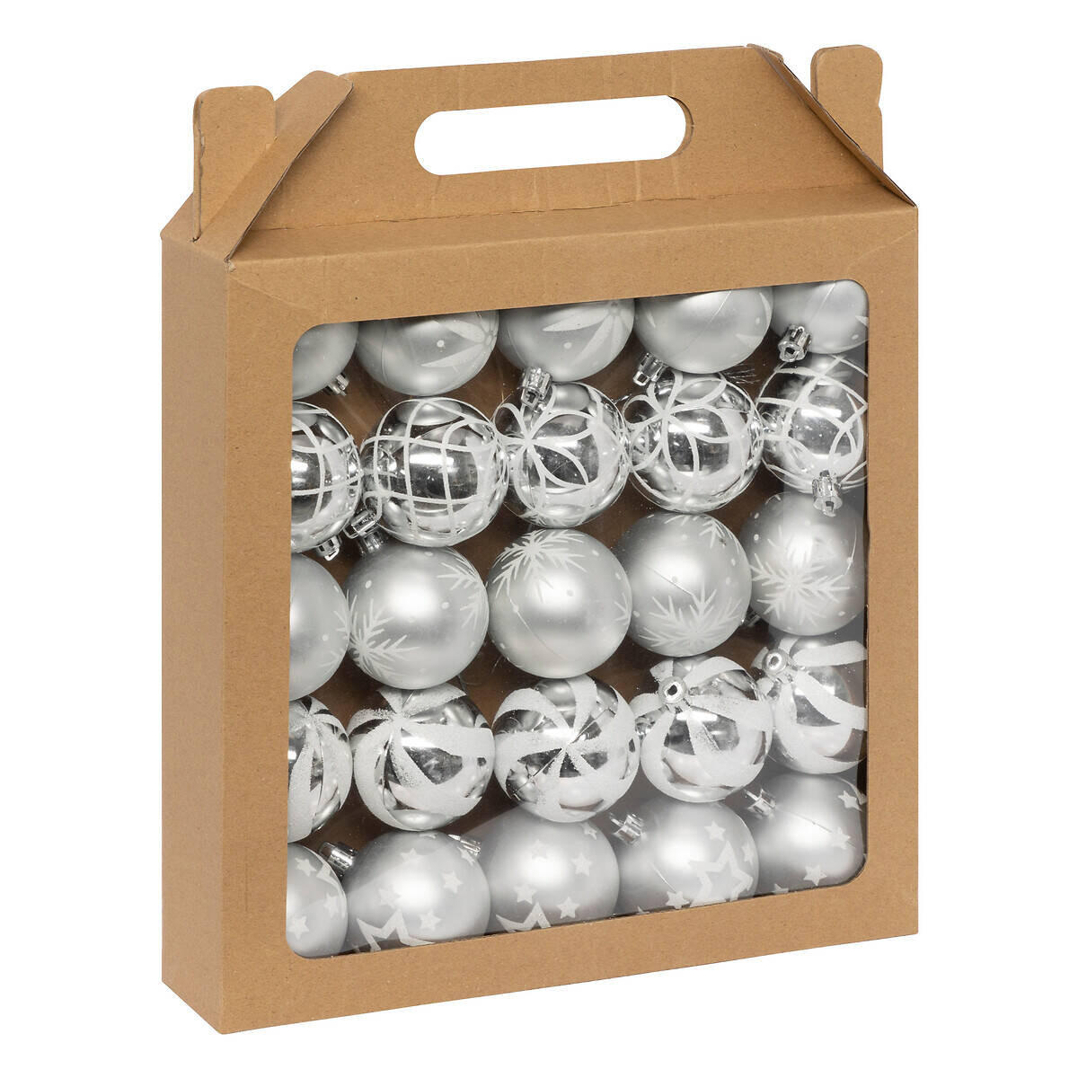 Atmosphera Createur d´interieur Weihnachtskugeln Silber 6x7.2x6 cm