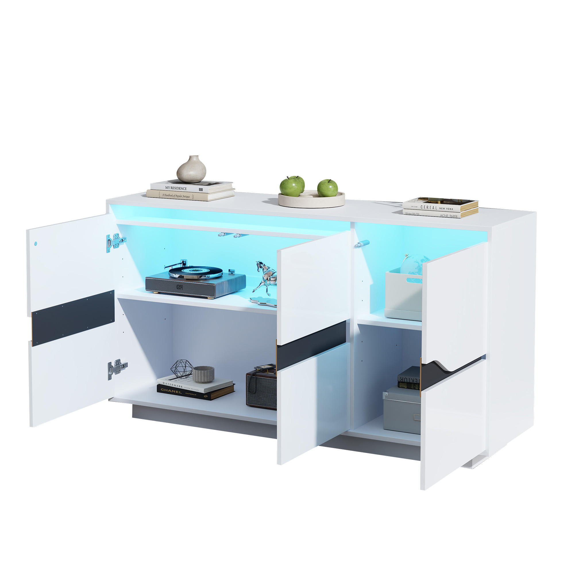 Ivmeu Sideboard Weiß 140x70x40 cm