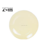 FRÜHSTÜCKSTELLER Nur gute Schwingungen in Gelb - 22cm - Gelb, Keramik (21.8cm) - Blond Amsterdam