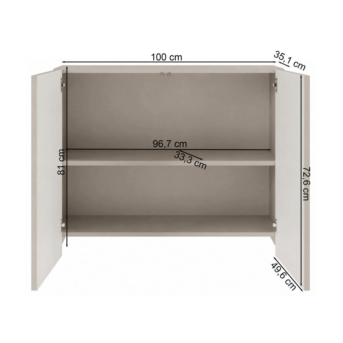 KOMODA Arkadia, dub, 100 cm - tmavě hnědá, kompozitní dřevo (100/81/35cm) - Selsey