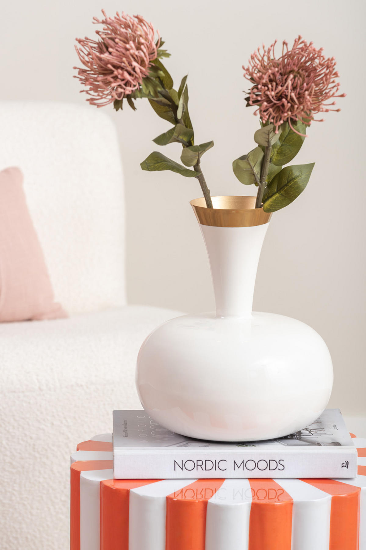 VASE Yara 25/25/29 cm - Braun, Metall (29cm) - Present Time
