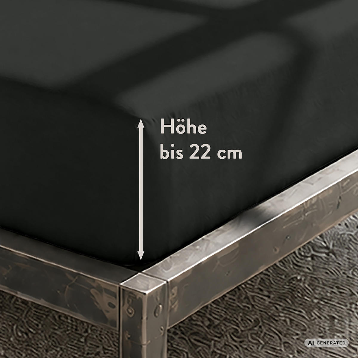 SPANNBETTTUCH Basic Jersey schwarz, 120x200 cm - Schwarz, Textil (120/200cm) - Castell