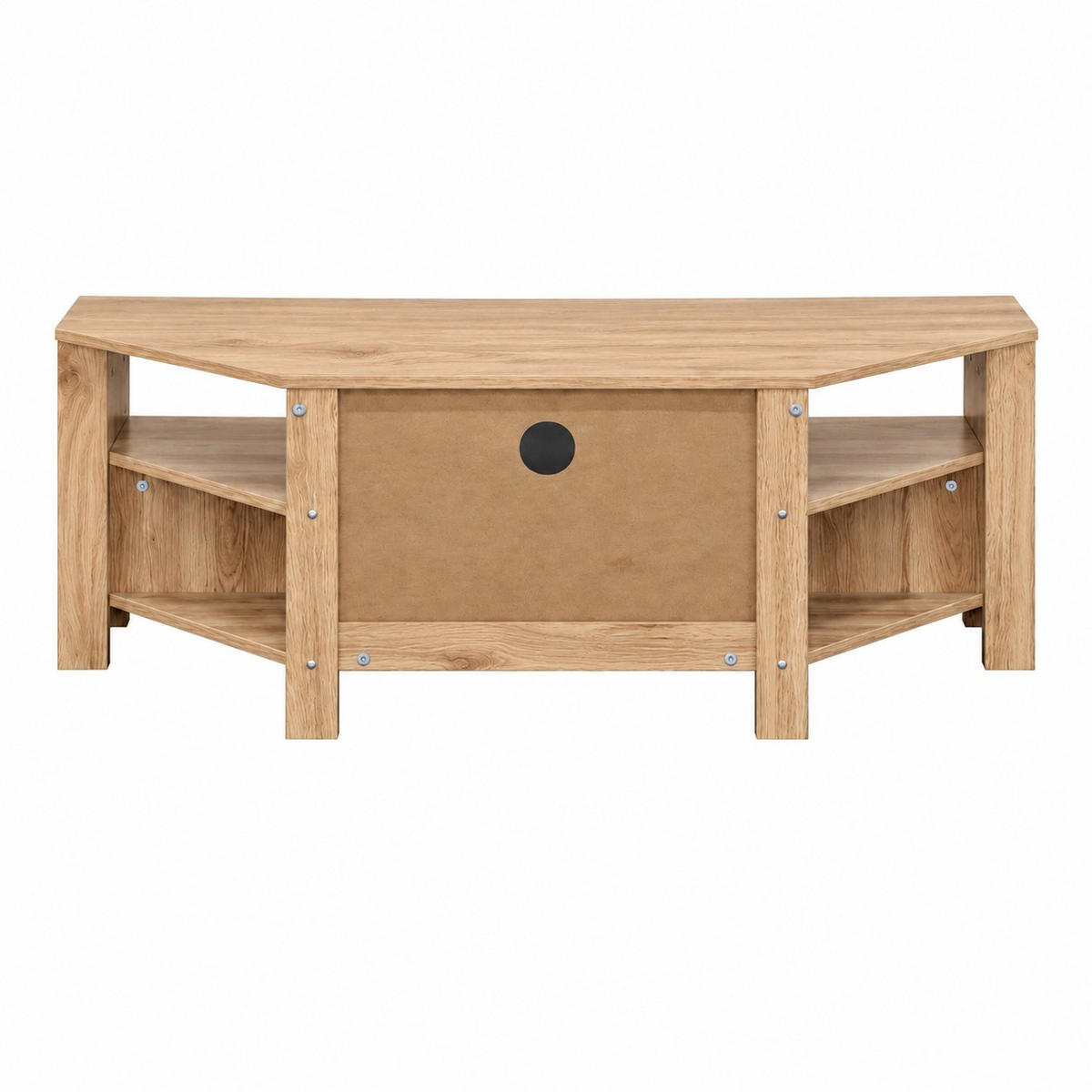ECK-TV-MÖBEL 1 Schublade Eiche Dekor - L120 cm - Eichefarben, Holzwerkstoff (40/45/120cm) - Calicosy