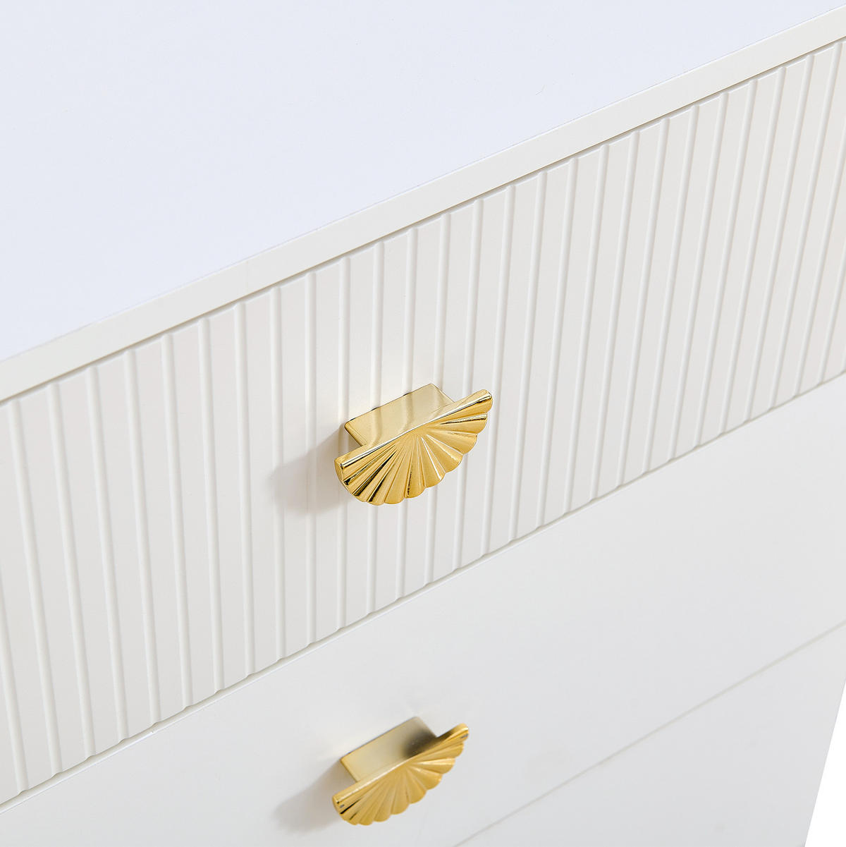KOMMODE aus MDF 120x40x75cm in Weiß mit 6 Schubladen - Weiß, Holzwerkstoff (120/75/40cm) - Modfu