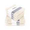 6ER Set Pura Creme 2x Duschtuch + 4x Handtuch - Creme, Textil (50/100cm) - Herzbach Home