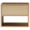 NACHTTISCH hängend Framme Eiche Holzoptik mit Fach, 50 cm - Beige, Holzwerkstoff (50/40/36cm) - Selsey