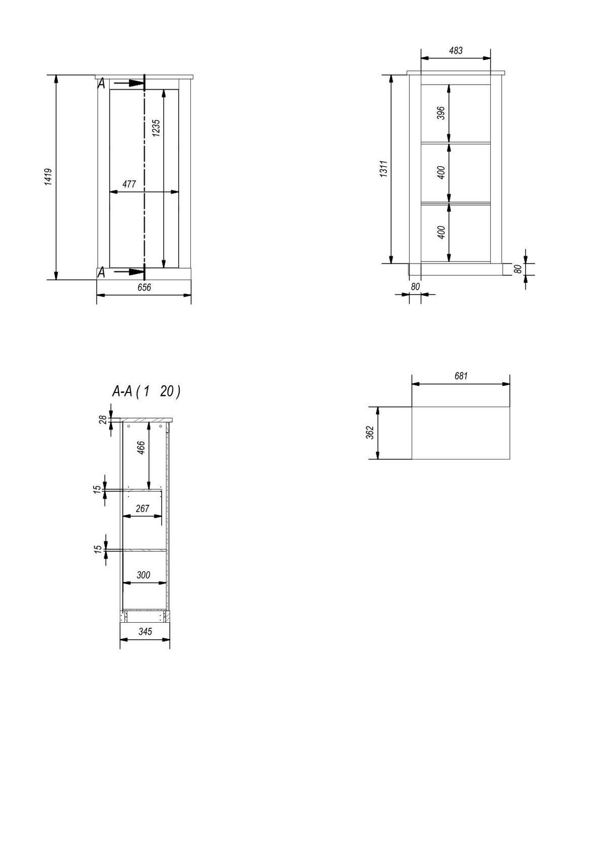 KOMMODE C14 Light Gray & Artisan Eiche 68x142x37 cm Landhaus - Grau, Holzwerkstoff (68/142/37cm) - Livojo