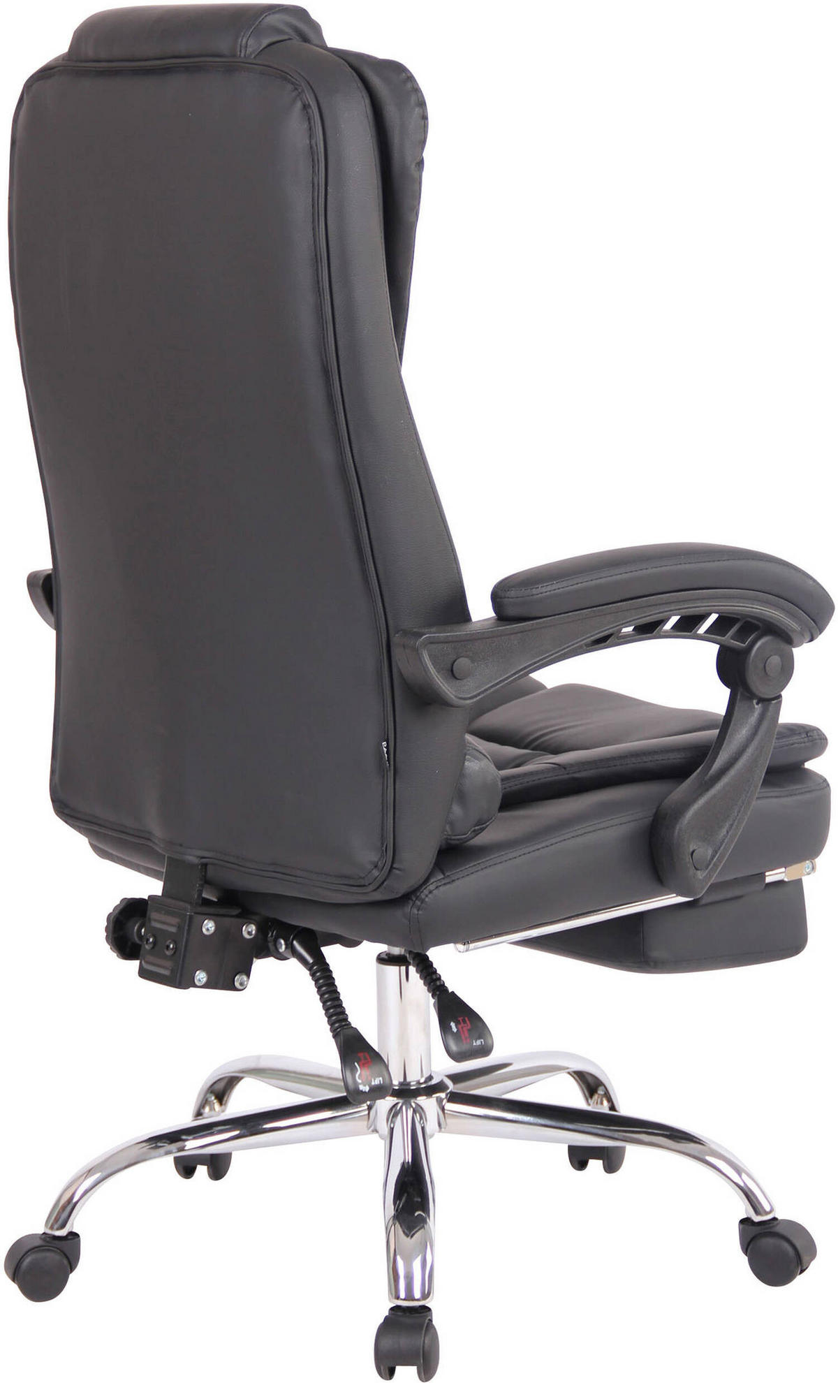 BÜROSTUHL Onix, Kunstleder Schwarz - Schwarz, Textil/Metall (67/125/68cm) - TPFLiving